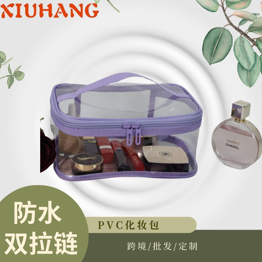 INS estilo bolsa de cosméticos transparente traje de viaje portátil de gran capacidad bolsa de lavado impermeable Fundación lápiz labial de almacenamiento