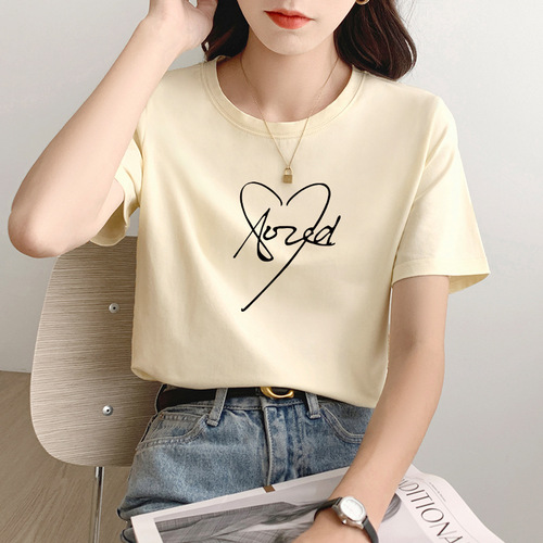 Orange Short-Sleeve T-Shirt for Women, Loose-Fit Plus-Size, True-Shoulder Design, Versatile Top—Perfect as a 2025 Layering Base Shirt