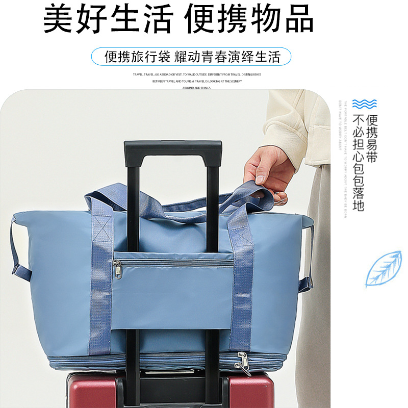Bolsa de viaje de tres capas extendida de mayor capacidad de separación húmeda y seca bolsa de fitness estudiante de gran capacidad bolsa de equipaje se puede enviar en nombre