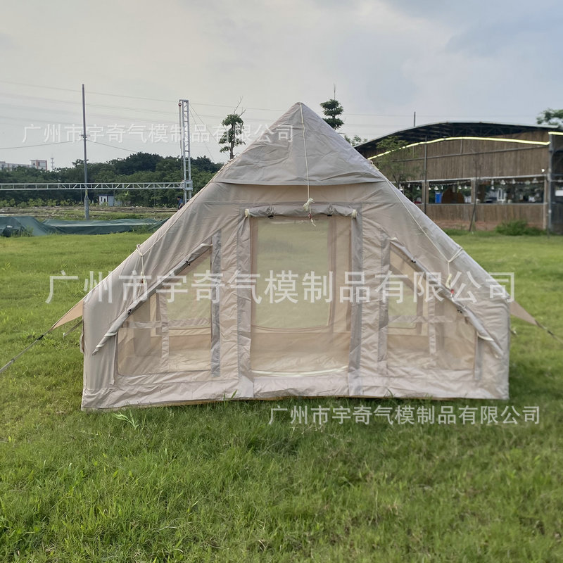 Outdoor Camping Inflatable Tent with Canopy, Oxford Cloth, Portable, Foldable, No Assembly Required, Quick Setup, Waterproof
