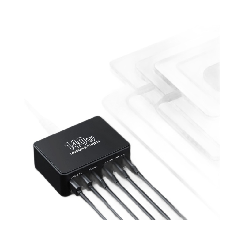 Fabricante 140W USB multi-Puerto cargador PD carga rápida multi-Puerto portátil teléfono móvil adaptador de la cabeza de carga