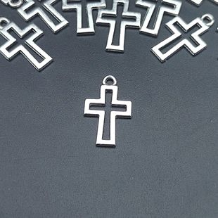 diy jewelry alloy accessories cross tag hollow pendant jewelry necklace bracelet jewelry accessories wholesale