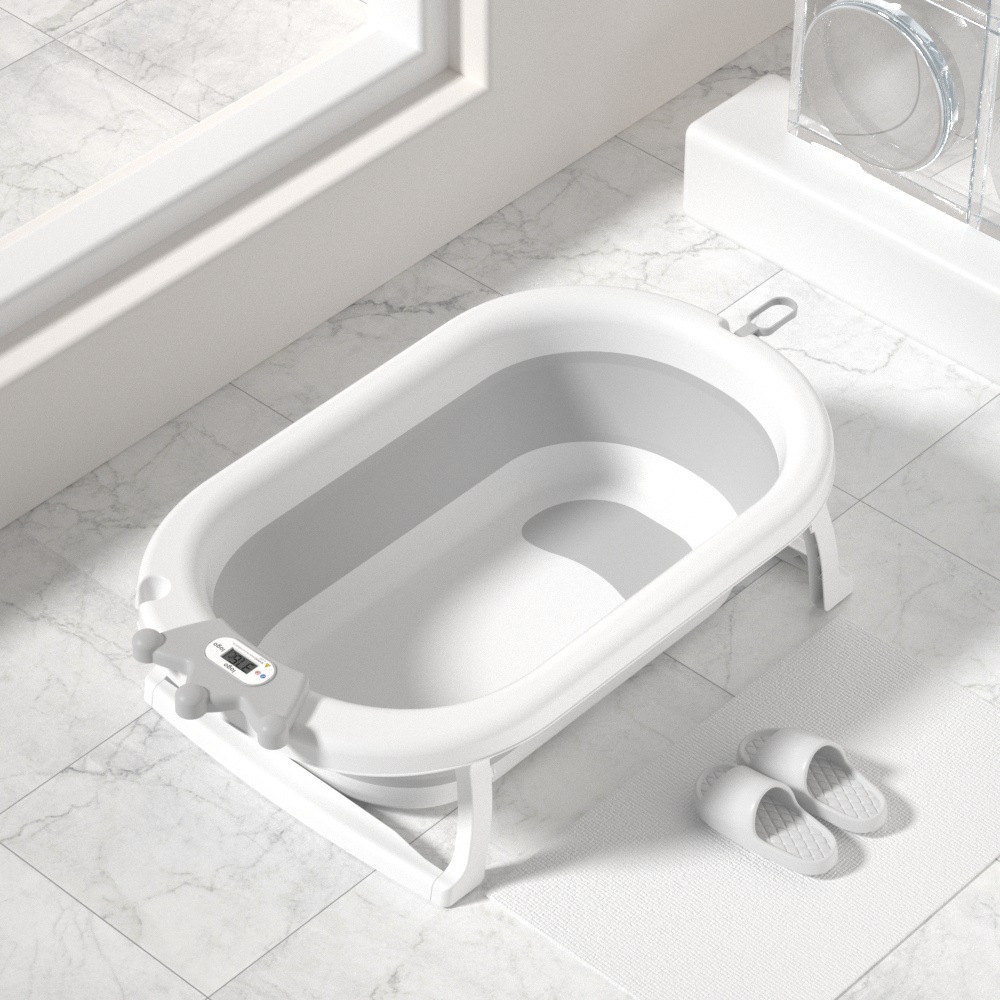 Baños de baño para bebés 0-6 años recién nacido plegable para bebés niños grande con termómetro Amazon