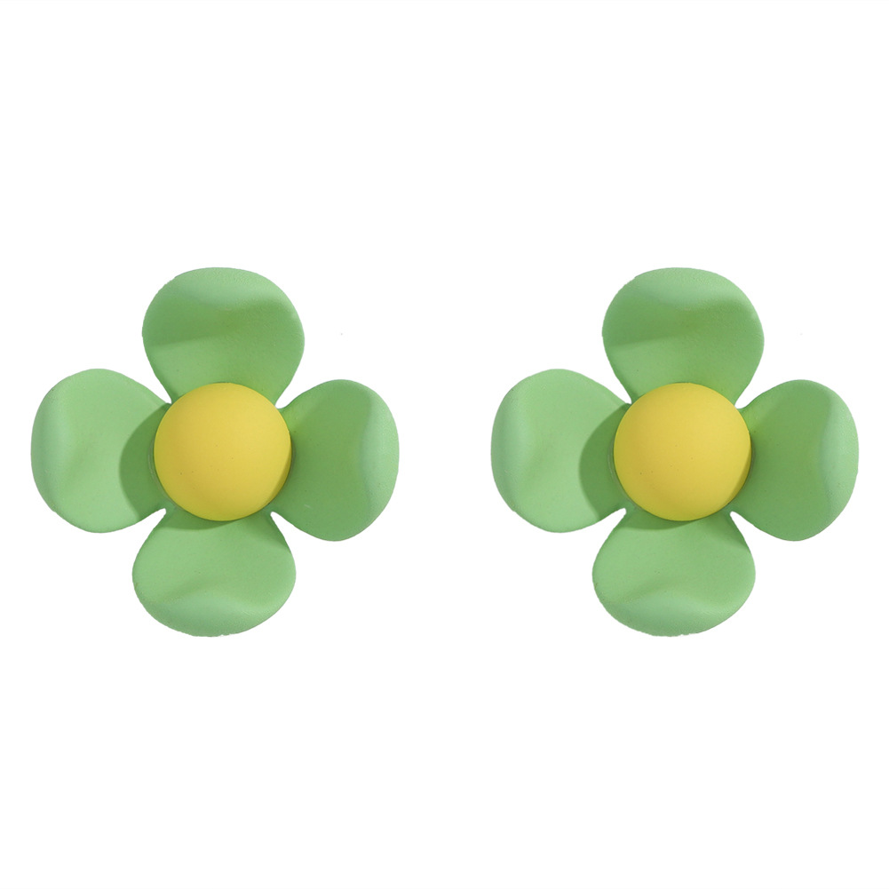 Korean Candy Color Flower Resin Earrings display picture 16