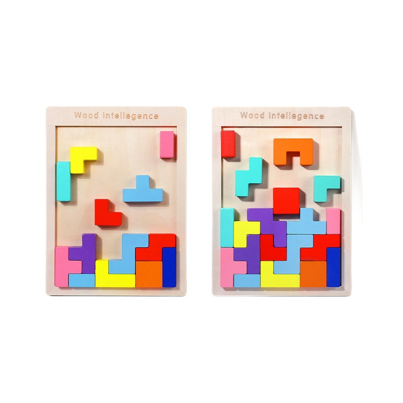 Tetris rompecabezas rompecabezas para niños de 3 a 6 años de edad juguete niño rompecabezas niña juego de mesa de montaje