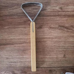 in stock 304 stainless steel scraper tool wooden handle European and American planer knife and push away animal fur film and fat