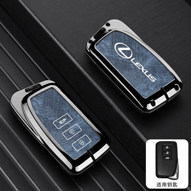 모델 B 3버튼 데님 패턴 [건쉘 블루 가죽] 싱글 쉘