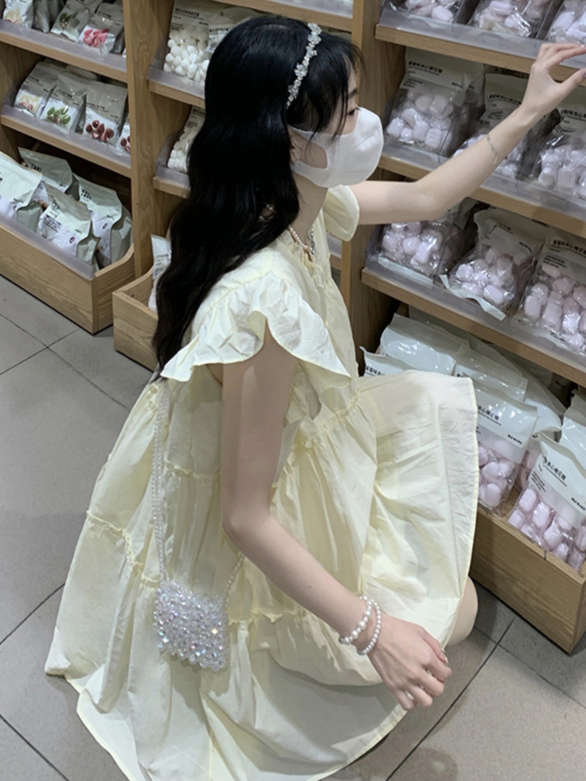 Summer dress with sleeves sleevless