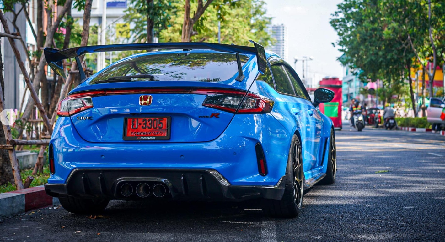 Suitable for Honda 11Th Generation Civic Fl5 Type R Upgraded Carbon Fiber Rear Lip Modification Ad Style Rear Bumper Lip