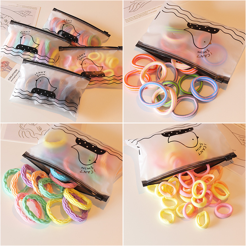 En stock venta al por mayor PE helado pollo cremallera bolsa pelo anillo ropa interior calcetines cremallera bolsa estudiante papelería pluma bolsa de almacenamiento