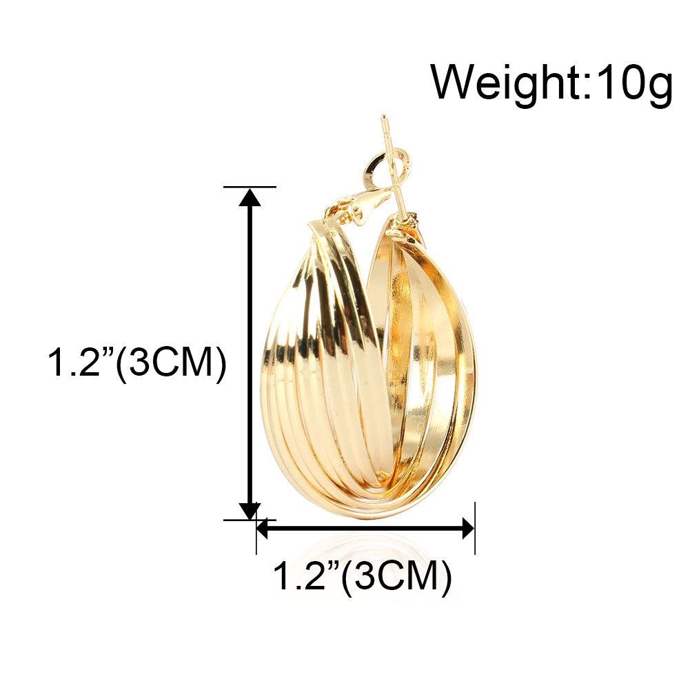 Pendientes De Aleación Retorcida Geométrica De Moda display picture 1