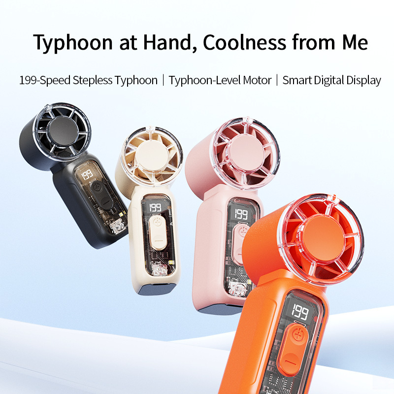 Cross-Border Hit Product Df97 Mini Handheld Fan with Long-Lasting Battery Life, High-Speed Turbine, Powerful Portable Outdoor Pocket Fan