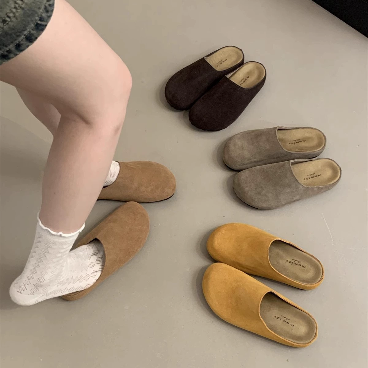 Retro slippers, plus size, Spring/Fall 2024 model, soft sole