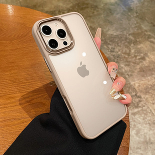 Gold Shield Hardware Eagle Eye iPhone16E Phone Case Metal Lens Apple 15 Transparent Drop-Resistant Se4 Hard Case