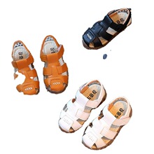 童鞋 2017夏宝宝凉鞋男1-5岁儿童包头皮凉鞋软底21-30码