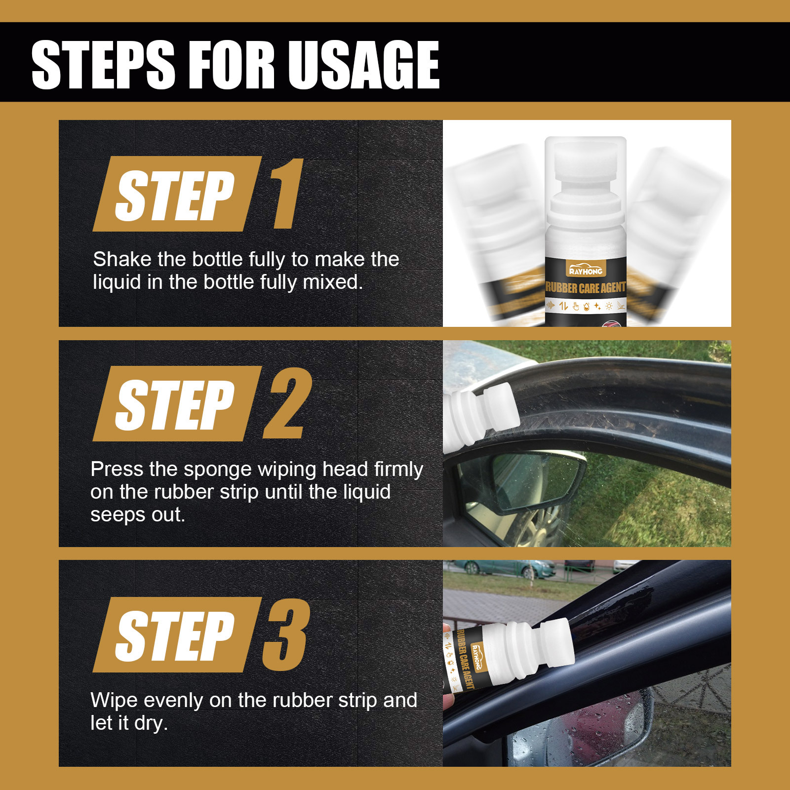 Rayhong Car Rubber Maintenance Agent Car Rubber Maintenance Cleaning Anti-Aging Glazing Decontamination Protective Agent