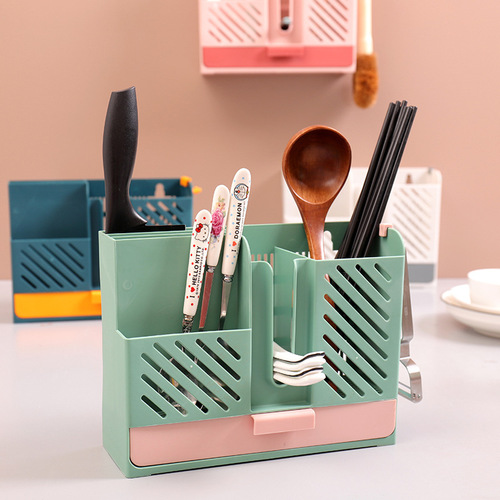 [Kitchen Storage Rack] Knife holder, spoon holder, chopstick cage, household multifunctional chopstick tube, tableware storage box, chopstick cage