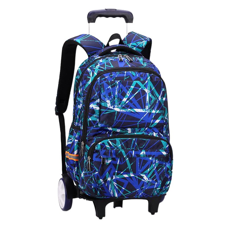 Pescado natural entrega de una pieza estudiante de secundaria de la escuela secundaria trolley mochila multicolor de seis ruedas para subir escaleras mochila transfronteriza exclusiva
