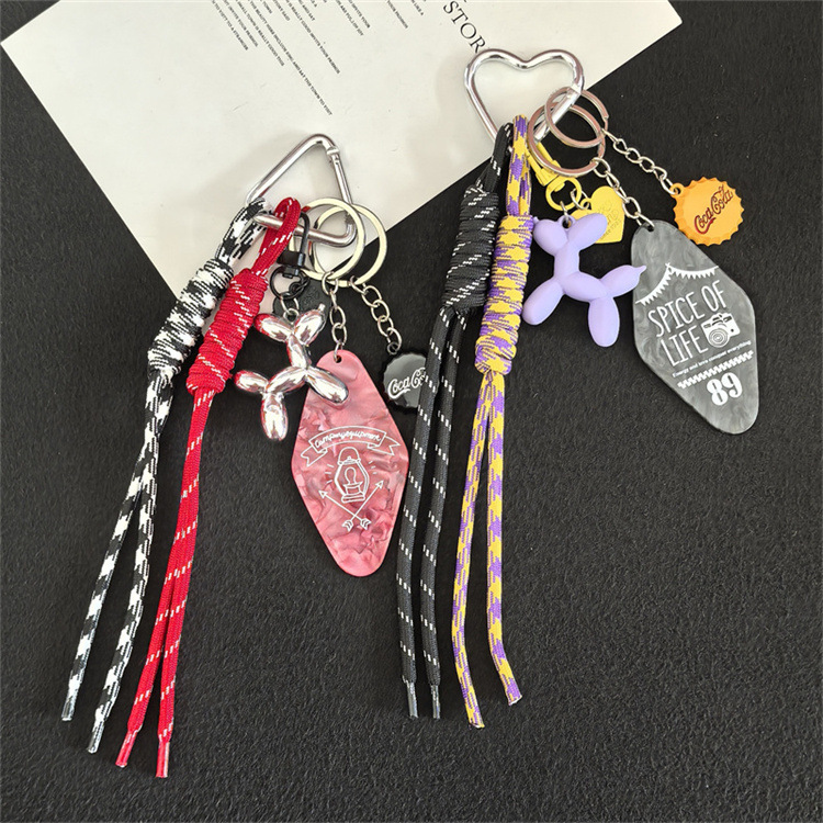 新しいトレンディでクールなバルーン犬カードバッグペンダントニッチ織ロープアクセサリーキーホルダー小さなギフト|undefined