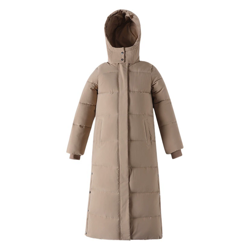 Длинный хлопок с капюшоном