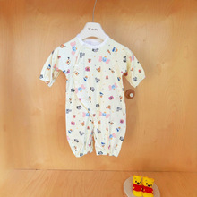 日单外贸原单婴儿纯棉睡爬两用连体衣四季宝宝长爬连体衣