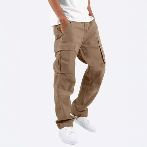 Amazon Summer Men's Work Pants with Drawstring and Multiple Pockets, Western Style Independent Station Casual Long Pants