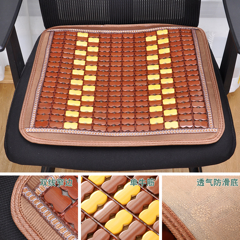 夏のマージャンの冷たい席のクッションの背もたれの竹の椅子はコンピュータの椅子を敷きます。