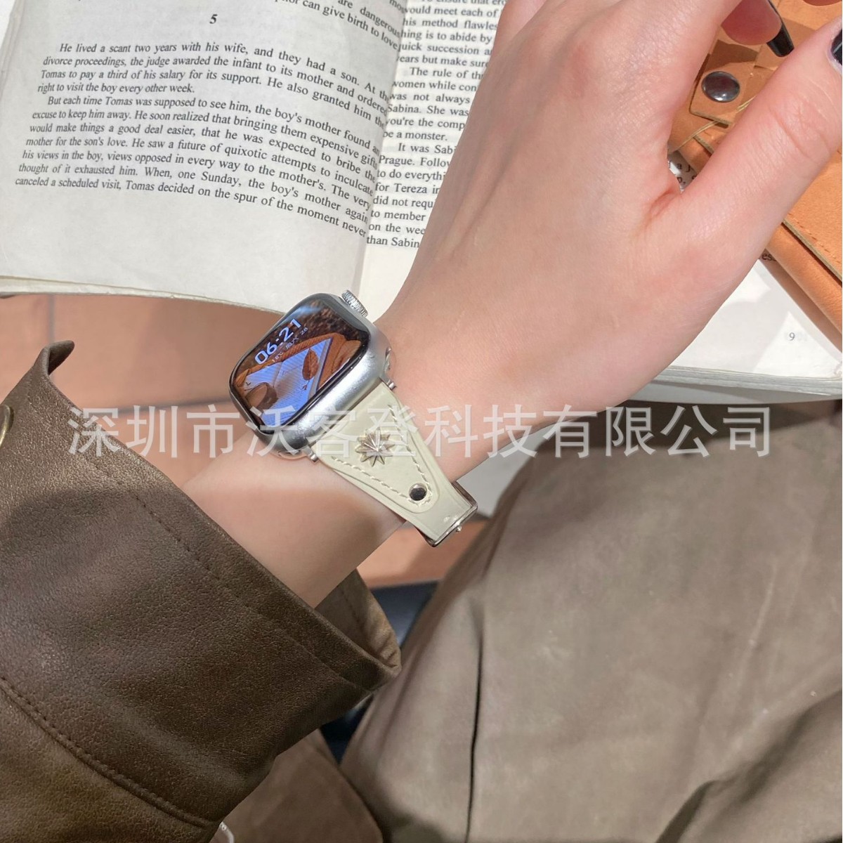 Aplicable Apple Mango Pure Leather Slim Band Apple Watch S10/9/8/SE/7/6/5/4/3/21 image 4