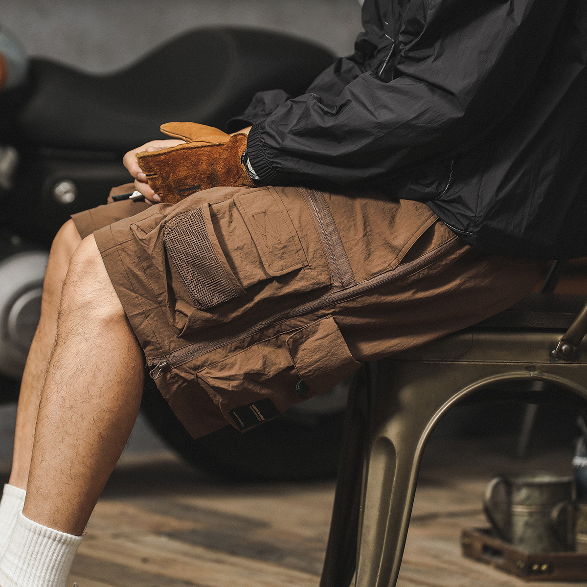 Ice Silk Quick-Drying Pants Men's Summer Multi-Flap Pocket Pants Casual Pants Outdoor Functional Loose Large Size Cargo Shorts Trendy