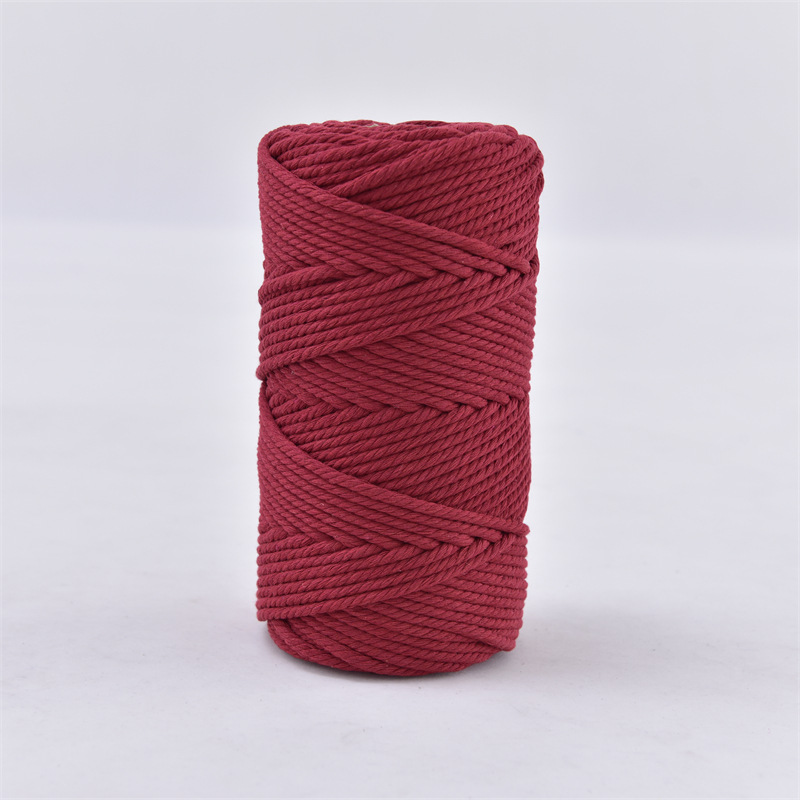 3mm cuerda de algodón colorido diy hecho a mano 4mm cuerda de tapiz cuerda tejida 5mm regalo cuerda de algodón decorativa cuerda de sombrero al por mayor