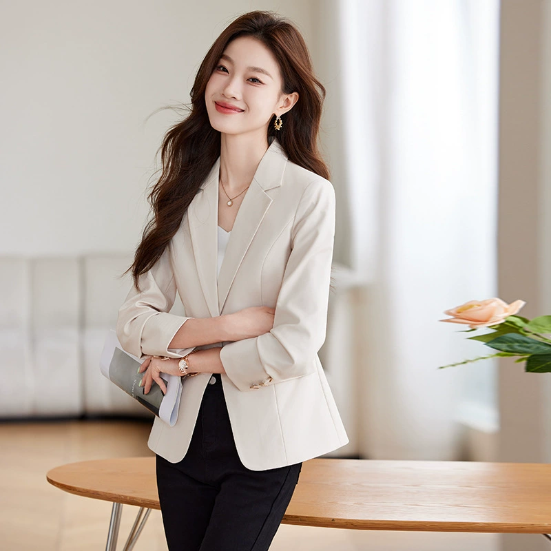 2024 Новая_BUSALONG Female Long Sleeve Professional Small suit официально подделывать женскую куртку 8226