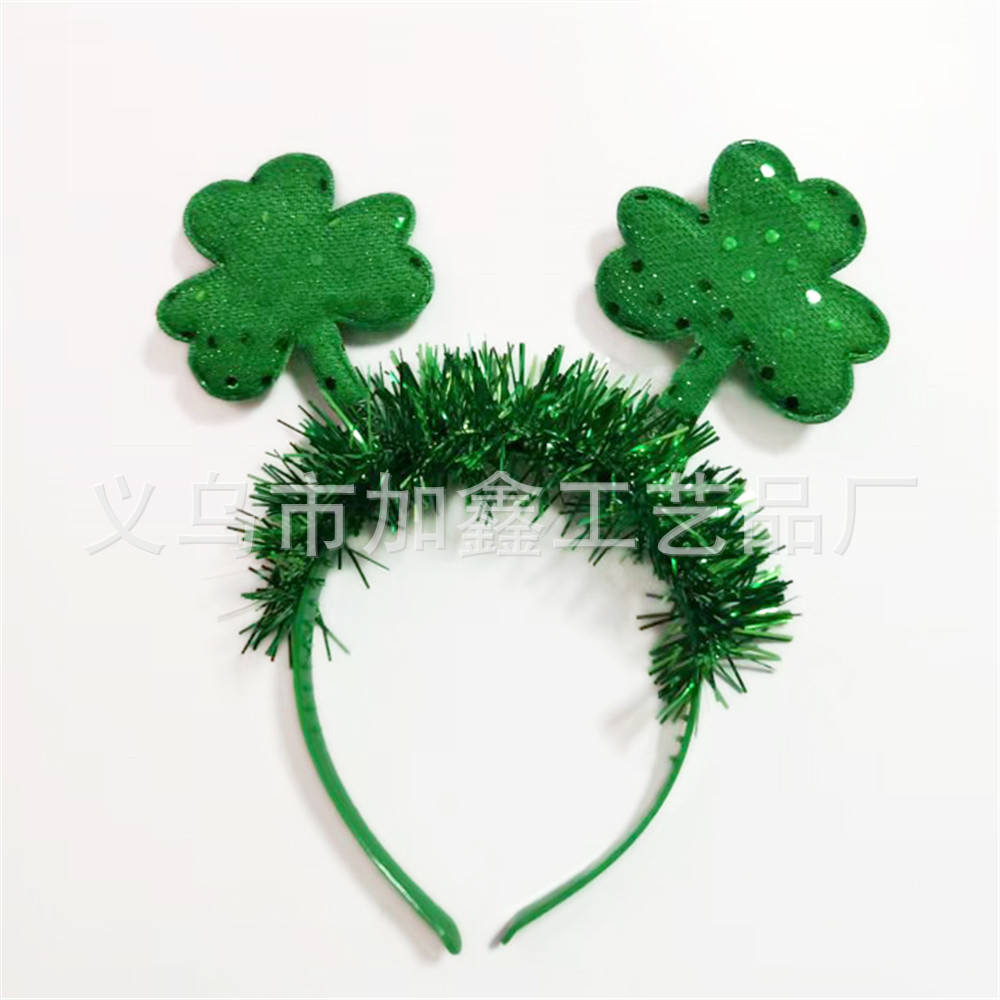 Festival irlandés trébol cabeza hebilla st. patrick pequeño sombrero diadema fiesta verde headwear