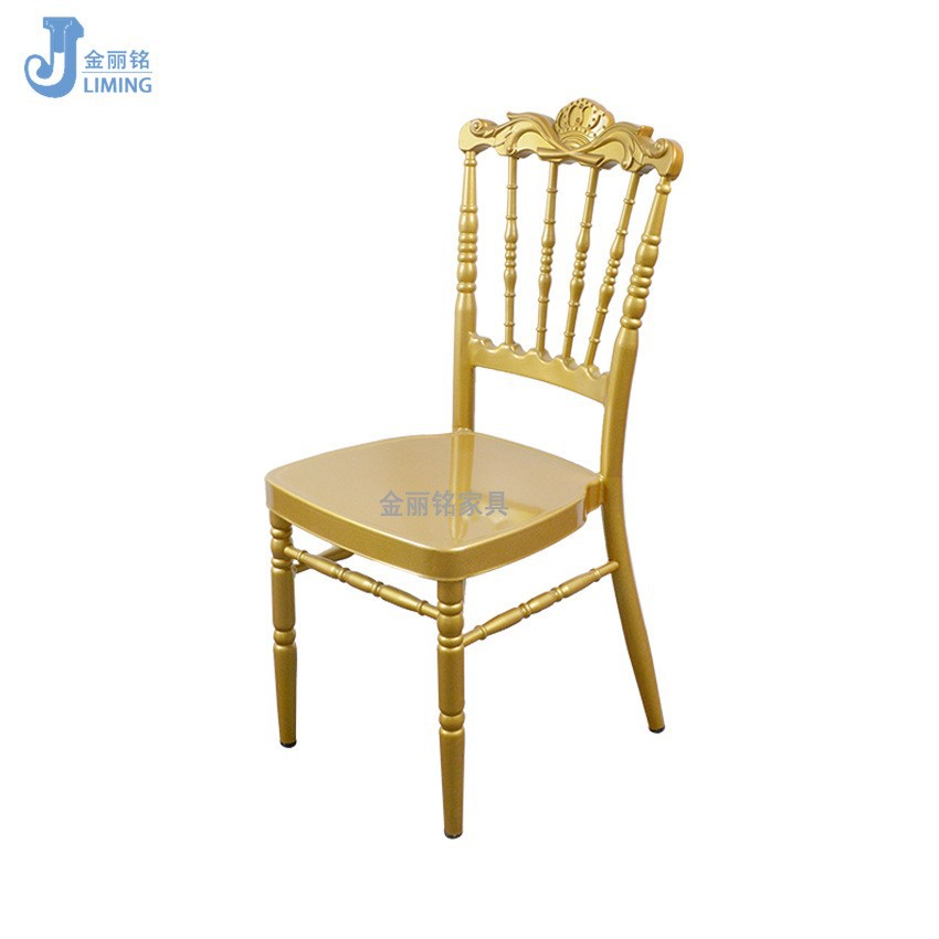 Fábrica al por mayor Silla de bambú boda Hotel metal silla trasera Europea al aire libre boda silla restaurante Silla de comedor
