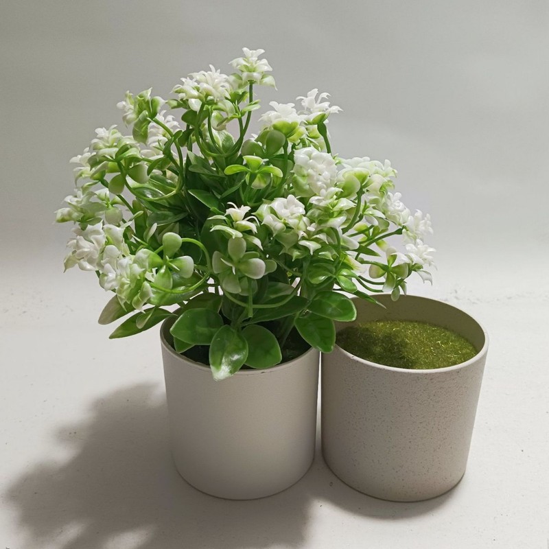 Amazon 模擬小さな鉢植え装飾品ホーム小さなユーカリ竹の葉デスクトップ装飾造花プラスチック小さな新鮮な|undefined