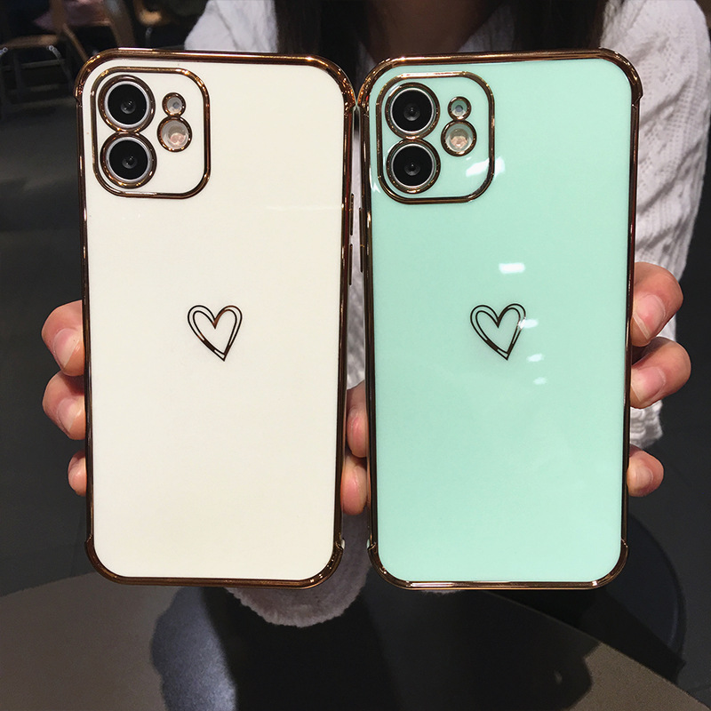 Heart Pattern Candy Color Mobile Phone Case Wholesale Cheap Rs-flyfishing Products display picture 1