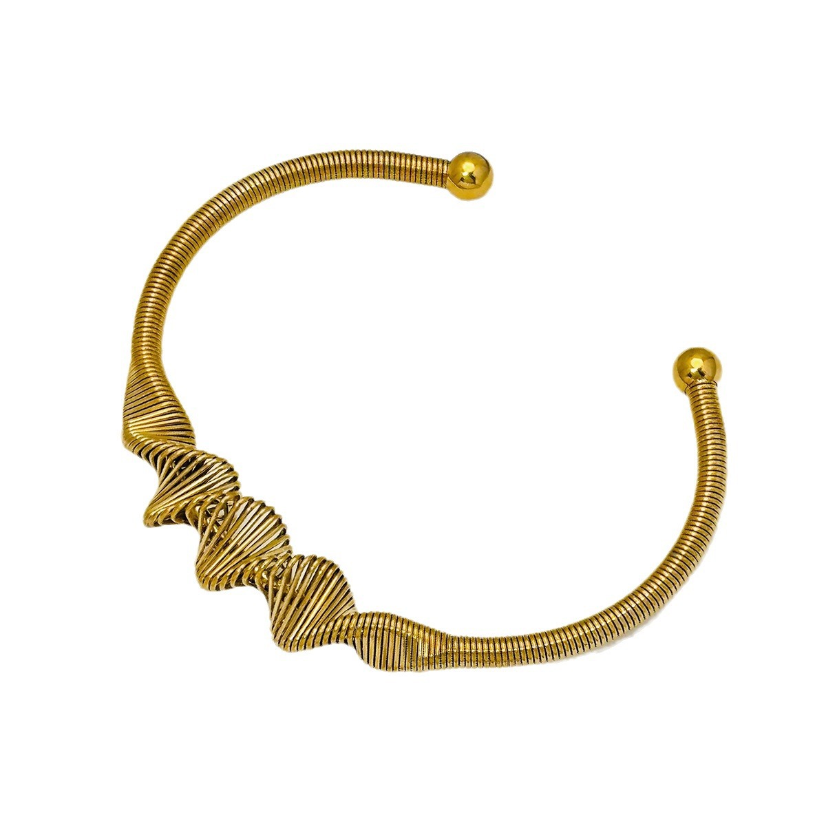 Onda ajustable resorte pulsera de acero de aluminio personalidad de moda no desvanecer pulsera simple joyería pulsera de mujer hombre europeo