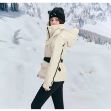 高端三防工装收腰羽绒服女2025冬季新款运动登山服冲锋户外外套女