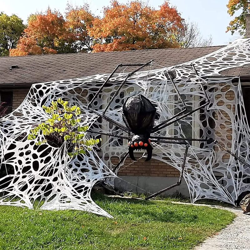 Cross-border explosions Halloween decoration spider web gauze elastic cloth spider web gauze atmosphere layout rags secret room Cross-border explosions Halloween decoration spider web gauze elastic cloth spider web gauze atmosphere layout rags secret room