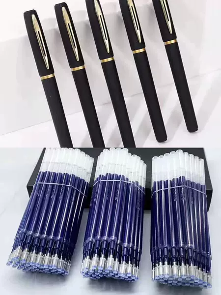 [Blue 1.0mm] 10 pen refills come with 1 pen case