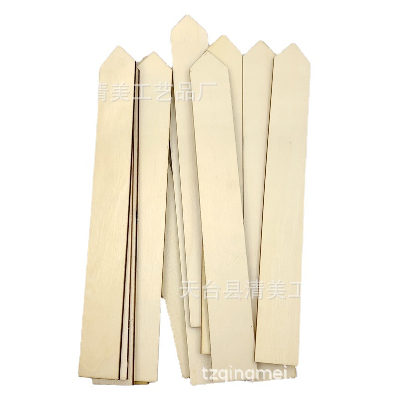 24*3cm palo de madera puntiagudo palo de madera larga artesanía decorativa de madera 25 piezas por paquete