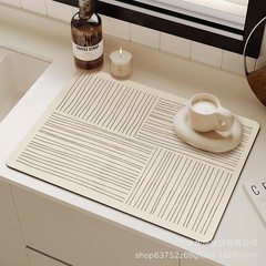 ライン珪藻泥排水パッド吸収パッドキッチンカウンター排水パッドお手入れ簡単拭き取り可能なバーコーヒーマシンパッド
