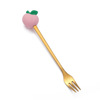 Cartoon cute fruit fork, tableware for feeding, spoon, dessert coffee doll stainless steel