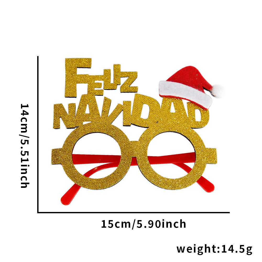 Nuevo español gafas de Navidad diadema ambiente de vacaciones accesorios de Navidad decoración ELK gafas marco diadema