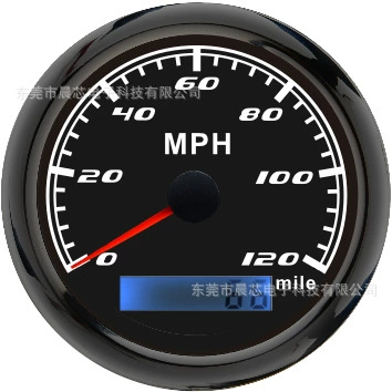 Ship and Car Modification, automobile instrument - cx8023b-black-plate-black-plate-0-120mph