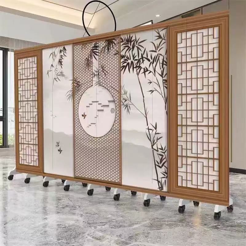 Screen Partition Living Room Office Hotel Entrance Blocked Folding Mobile Hotel Private Room Screen Enters the Door