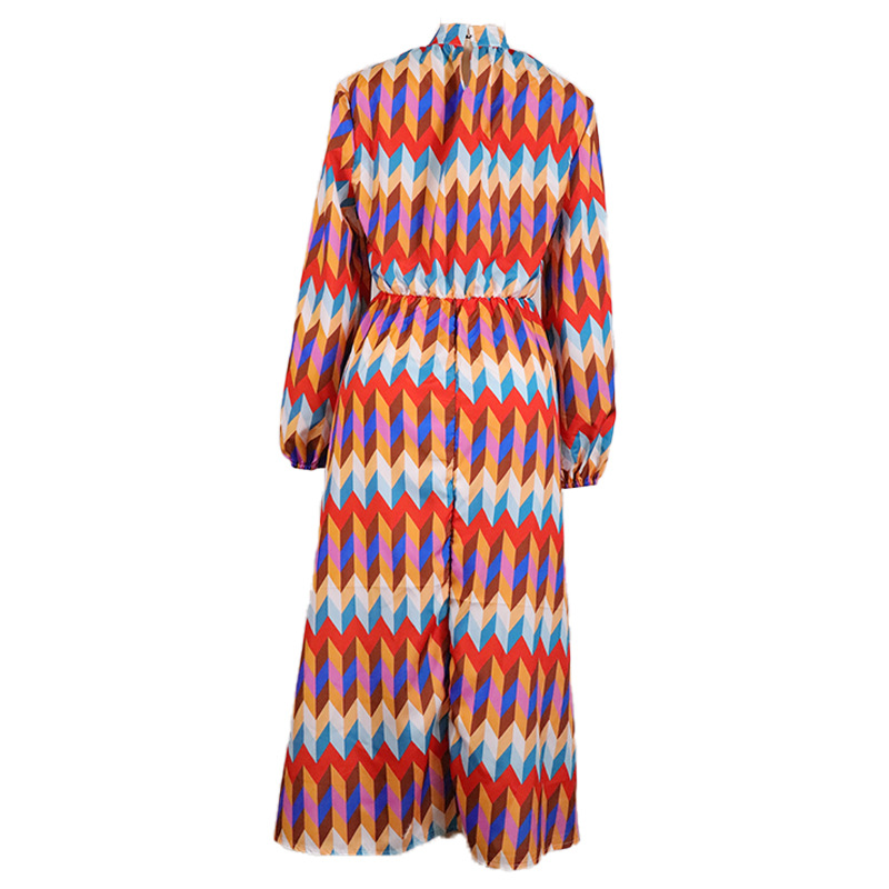 Geometric Printed Midi Dress - Dresses - Uniqistic.com