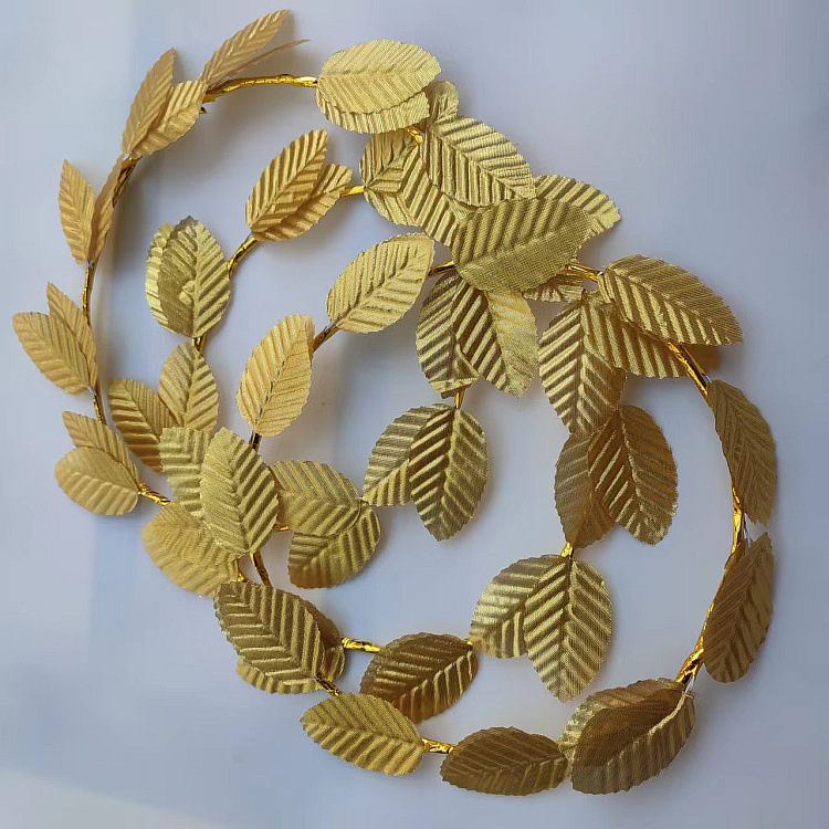 Carnaval transfronterizo de Halloween romano de oro hoja cabeza anillo nupcial tocado diadema Garland foto Mori flor artificial