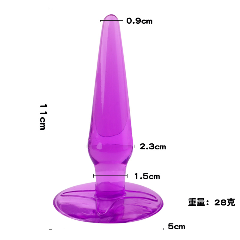 Suction Cup Anal Plug, TPE Wearable Anal Bead Toy, Black — detail image 7