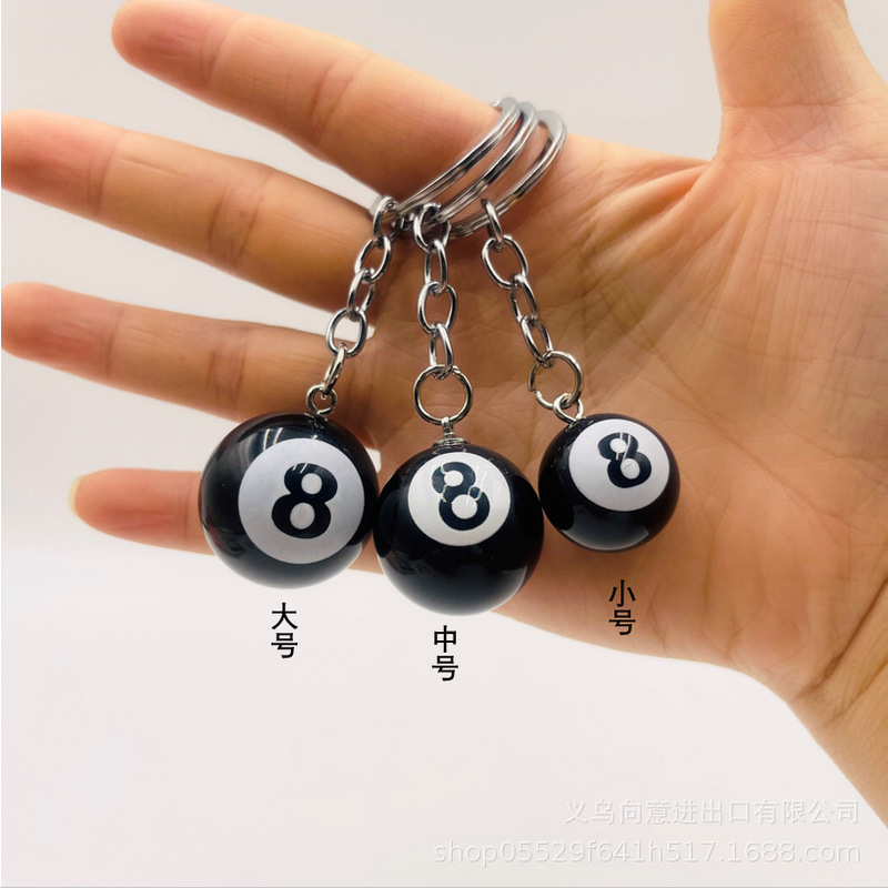 Creative Black 8 Billiard Key Chain Artificial Billiard Key Chain Bag Pendant Event Gift Accessories in Stock Creative Black 8 Billiard Key Chain Artificial Billiard Key Chain Bag Pendant Event Gift Accessories in Stock