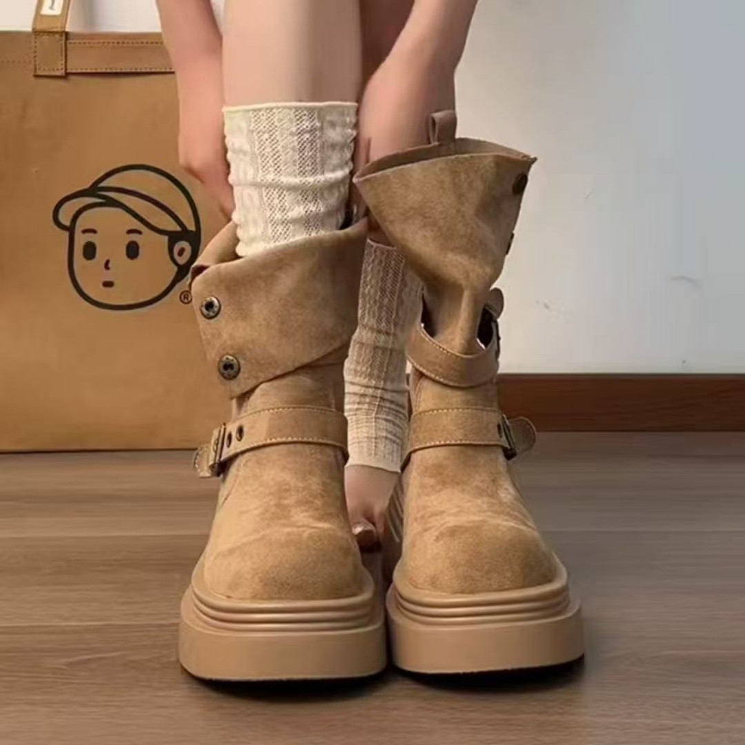 Women's Over-the-knee Martin Boots Autumn Winter British Style_voghion.com
